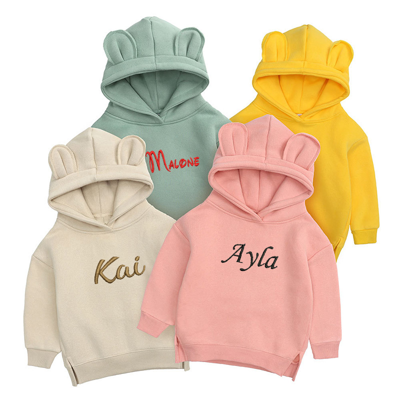 Baby Clothing Jumper - 개인화 된 자수 어린이 곰 까마귀
