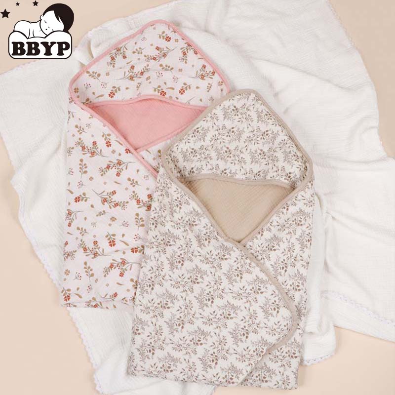 Hooded Bath Towel - 4겹 부드럽고 따뜻한 아기 목욕 타월,