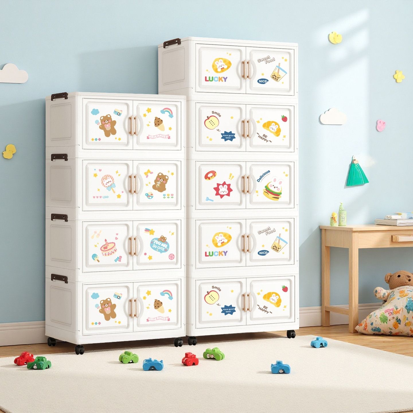 Baby Clothing Storage - 18.9 인치 만화 접이식 보관 상자,