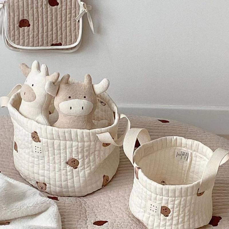 Baby Clothing Storage - 귀여운 곰 자수 기저귀 가방 기저귀