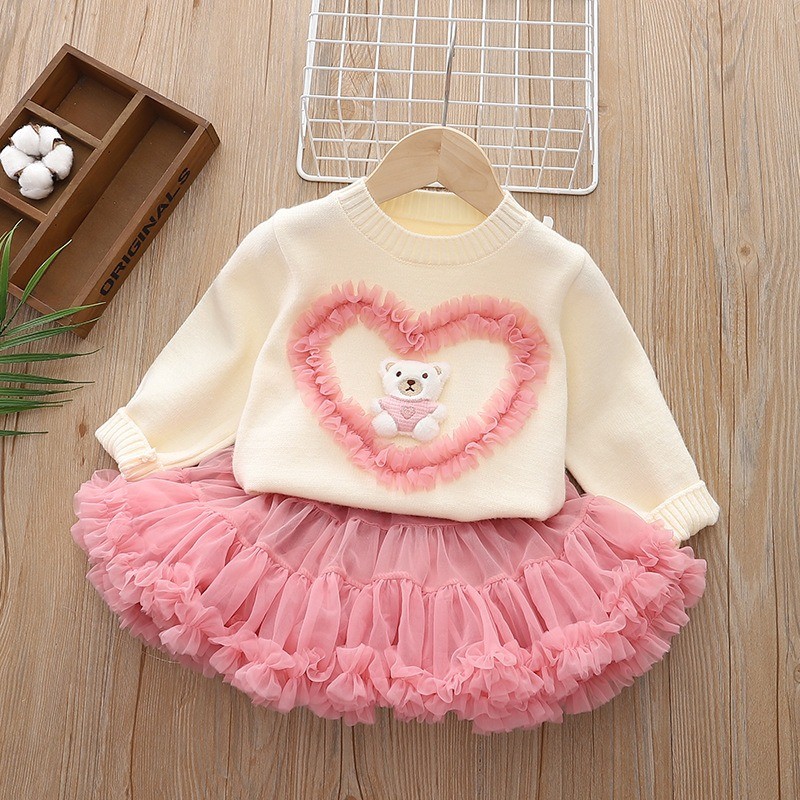 Baby Clothing Jumper - 소녀의 점퍼 세트 가을, 겨울 새로운