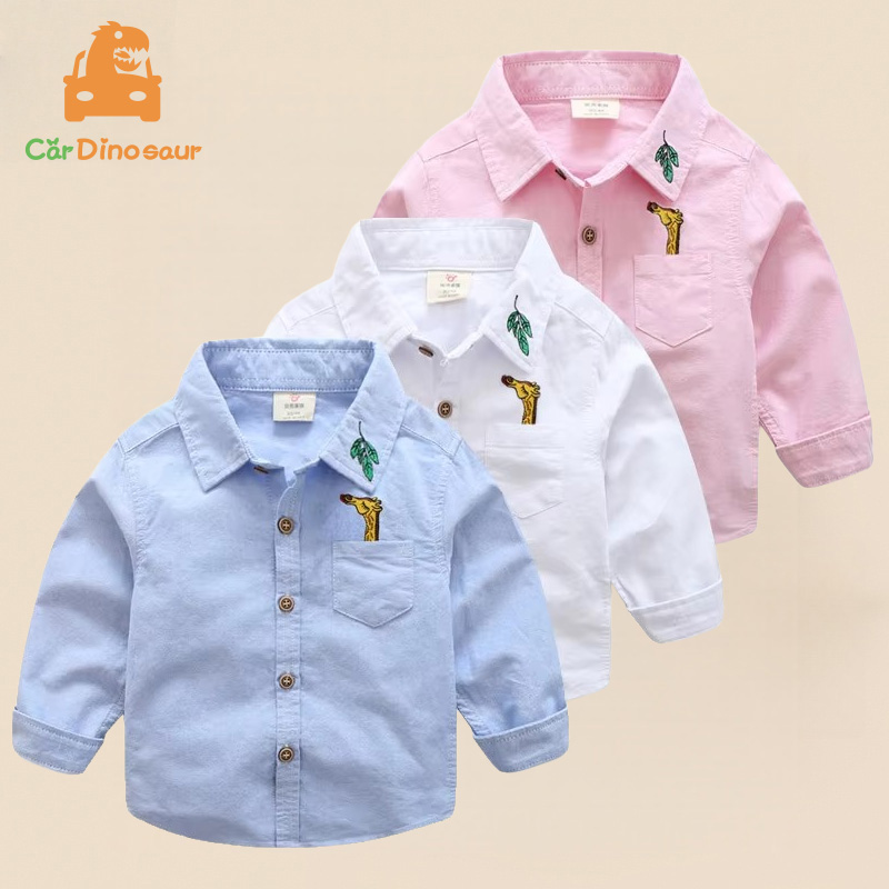 Baby Clothing Embroidery - 용수철 턴다운 칼라 긴 소매 자수