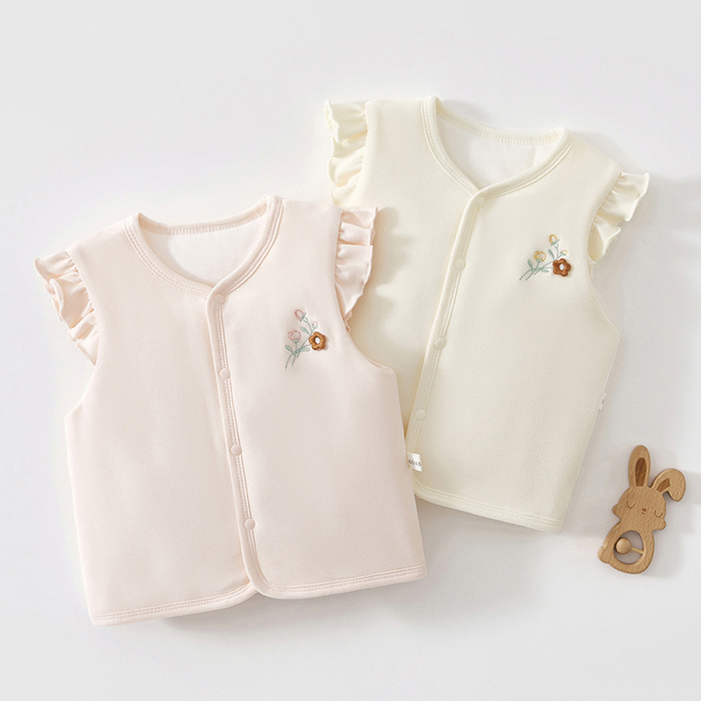 Baby Clothing Embroidery - 아기 소녀 조끼 퀼트 따뜻한 가을