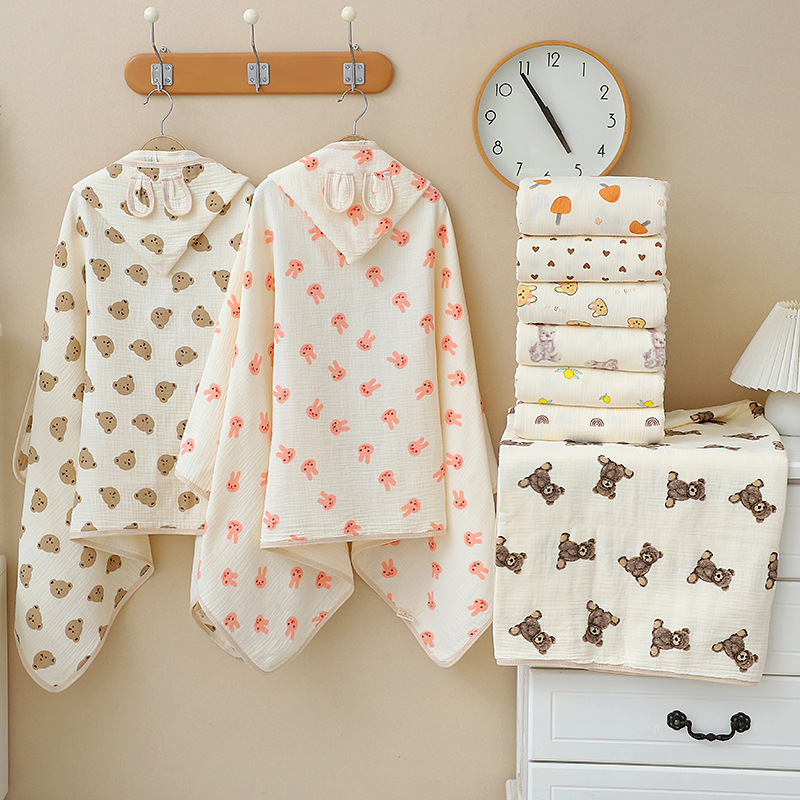 아기 목욕 타월 4겹 거즈 면 가운 타월 모자 포함 유 - Hooded Bath Towel 리뷰 및 가격