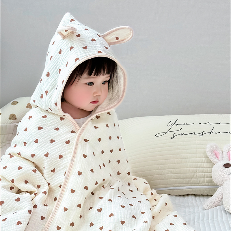아기 목욕 타월 4겹 거즈 면 가운 타월 모자 포함 유 - Hooded Bath Towel 리뷰 및 가격