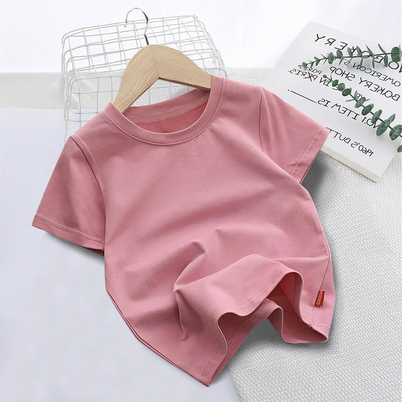 한국 아동복 단색 반팔 부드러운 남아 여아 라운드넥 반 - Baby Clothing Logo 리뷰 및 가격