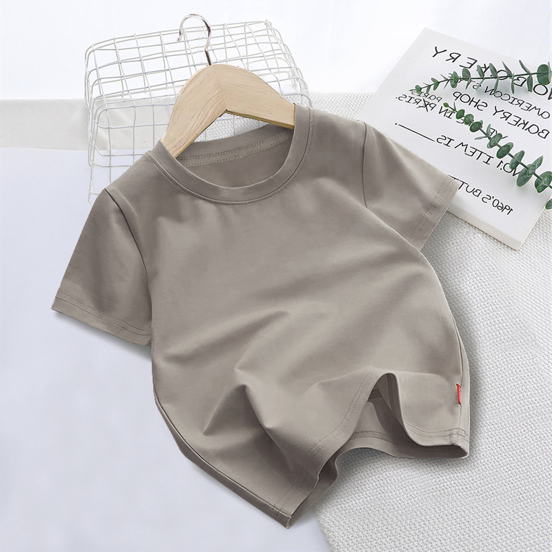 한국 아동복 단색 반팔 부드러운 남아 여아 라운드넥 반 - Baby Clothing Logo 리뷰 및 가격