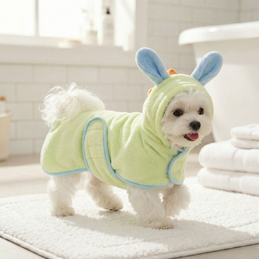 초흡수성 강아지 후드 목욕 가운 코랄 플리스 조절 가능 - Hooded Bath Towel 리뷰 및 가격