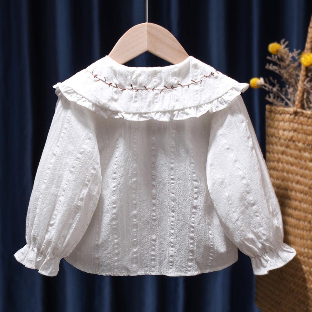 여아용 유아 및 아동 의류 봄 및 가을 꽃무늬 자수 단 - Baby Clothing Embroidery 리뷰 및 가격