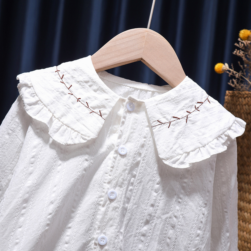 여아용 유아 및 아동 의류 봄 및 가을 꽃무늬 자수 단 - Baby Clothing Embroidery 리뷰 및 가격