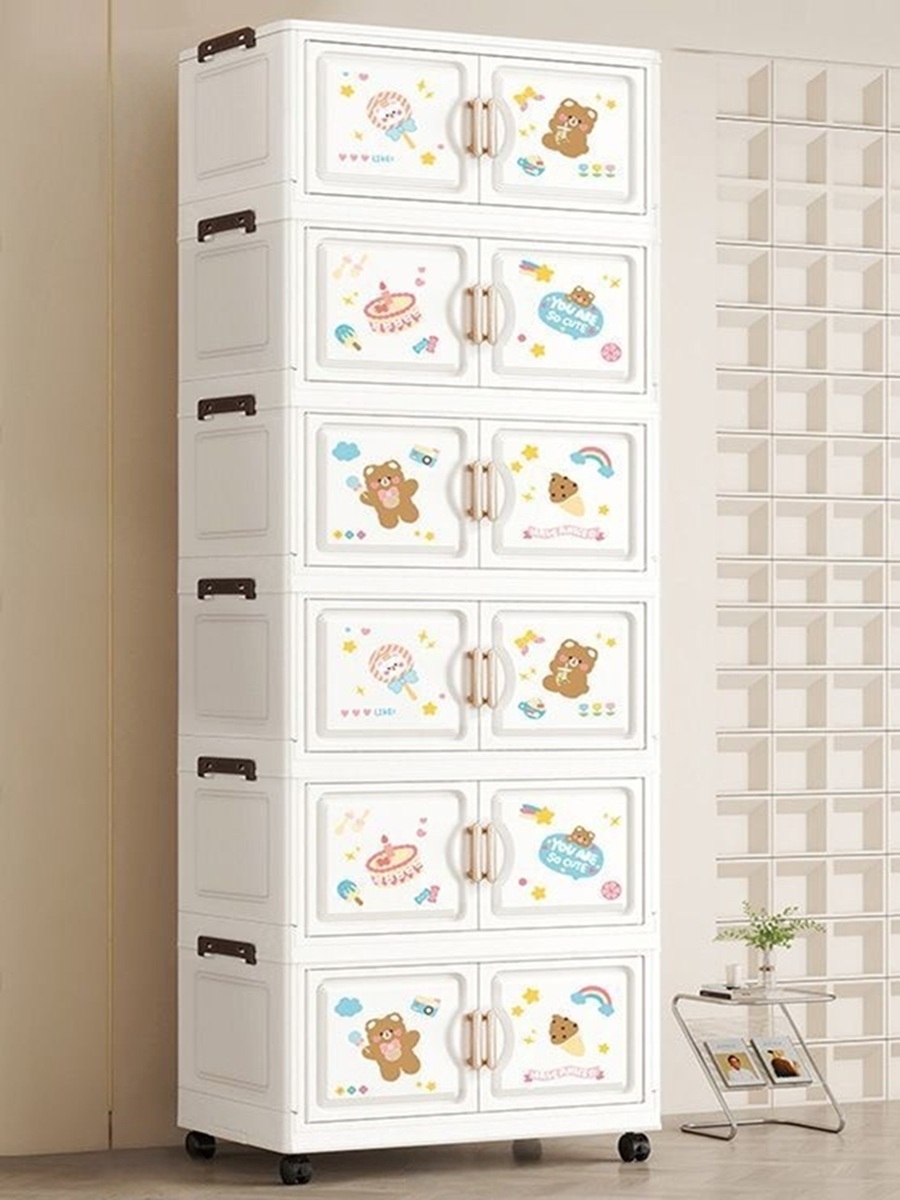18.9 인치 만화 접이식 보관 상자, 1-6 계층 헤 - Baby Clothing Storage 리뷰 및 가격