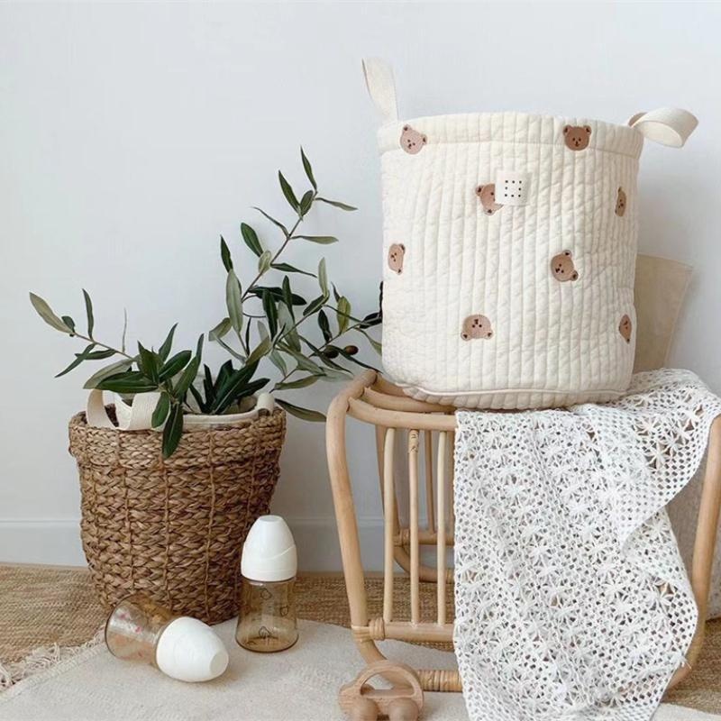 귀여운 곰 자수 기저귀 가방 기저귀 주최자 면화 엄마  - Baby Clothing Storage 리뷰 및 가격