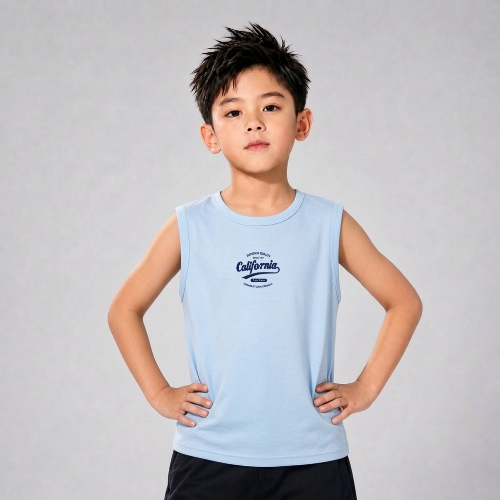 어린이용 캘리포니아 시티 조끼 소년용 민소매 통기성 티 - Baby Clothing Logo 리뷰 및 가격