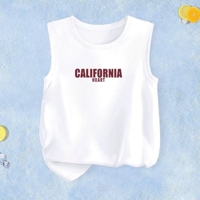 어린이용 캘리포니아 시티 조끼 소년용 민소매 통기성 티 - Baby Clothing Logo 리뷰 및 가격