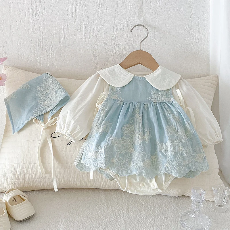 2025 신상 가을 신생아 여아 바디슈트+모자+조끼 긴 - Baby Clothing Embroidery 리뷰 및 가격