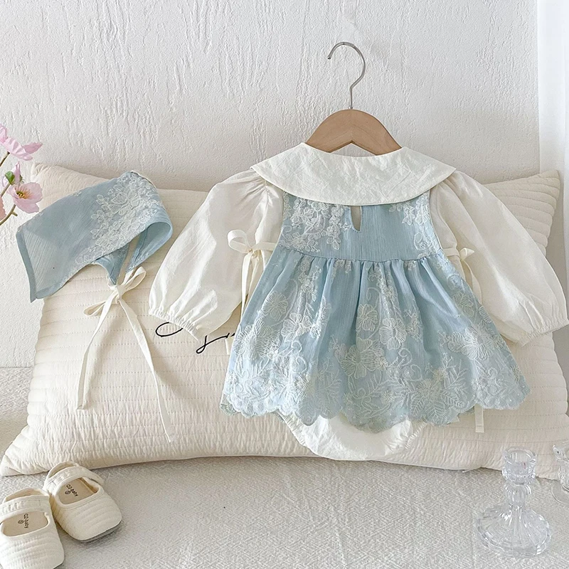 2025 신상 가을 신생아 여아 바디슈트+모자+조끼 긴 - Baby Clothing Embroidery 리뷰 및 가격