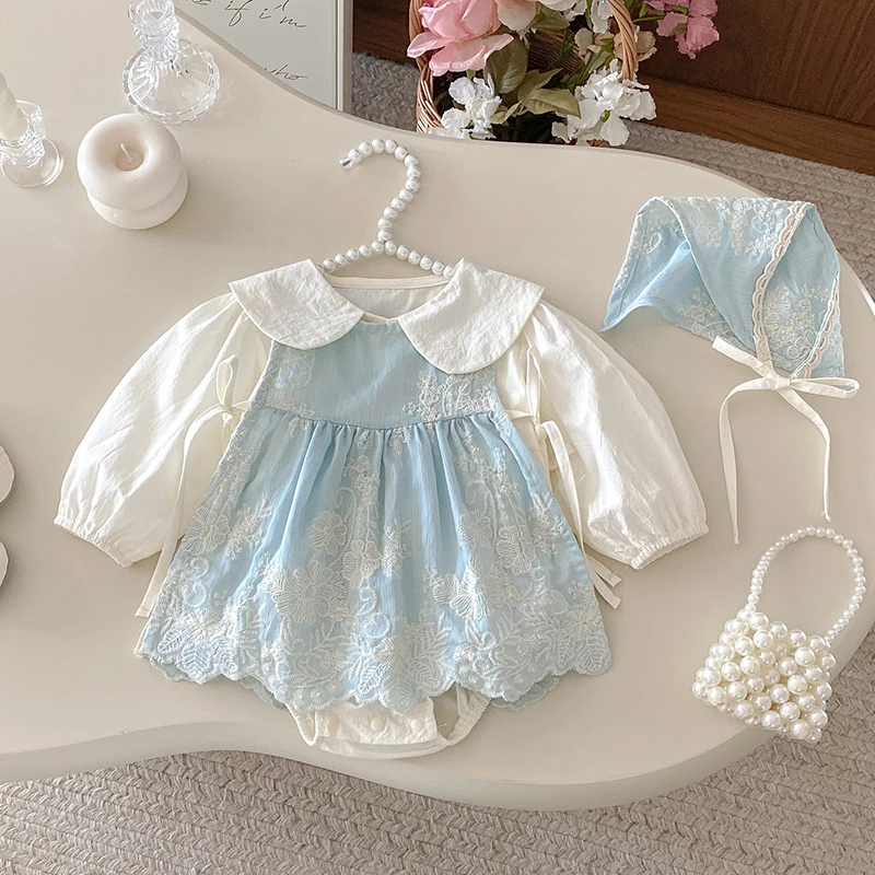 2025 신상 가을 신생아 여아 바디슈트+모자+조끼 긴 - Baby Clothing Embroidery 리뷰 및 가격