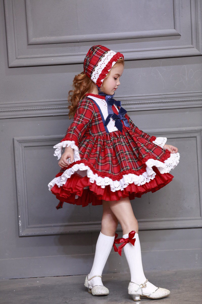 아기 소녀 가을 겨울 크리스마스 붉은 격자 무늬 빈티지 - Baby Clothing For Girls 리뷰 및 가격