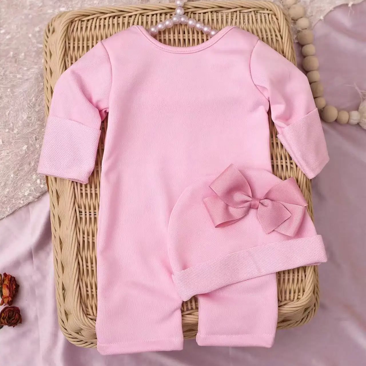 Ylsteed 2개입 신생아 사진 촬영용 긴 소매 롬퍼 - Baby Clothing Embroidery 리뷰 및 가격