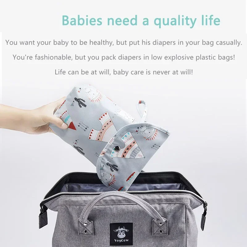 아기 기저귀 가방 정리함 재사용 가능 방수 습식/건식  - Baby Clothing Storage 리뷰 및 가격